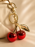 Metallic Cherry Bag Charm