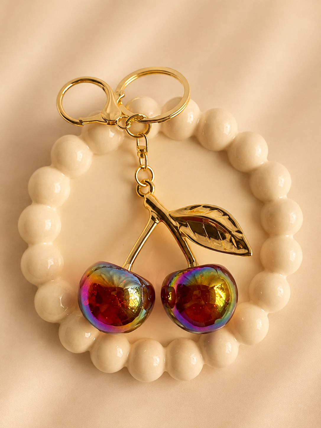 Multichrome Cherry Bag Charm