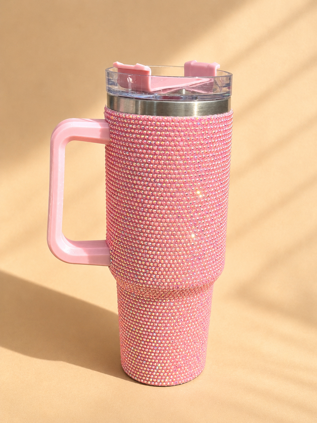 Pink Rhinestone Tumbler