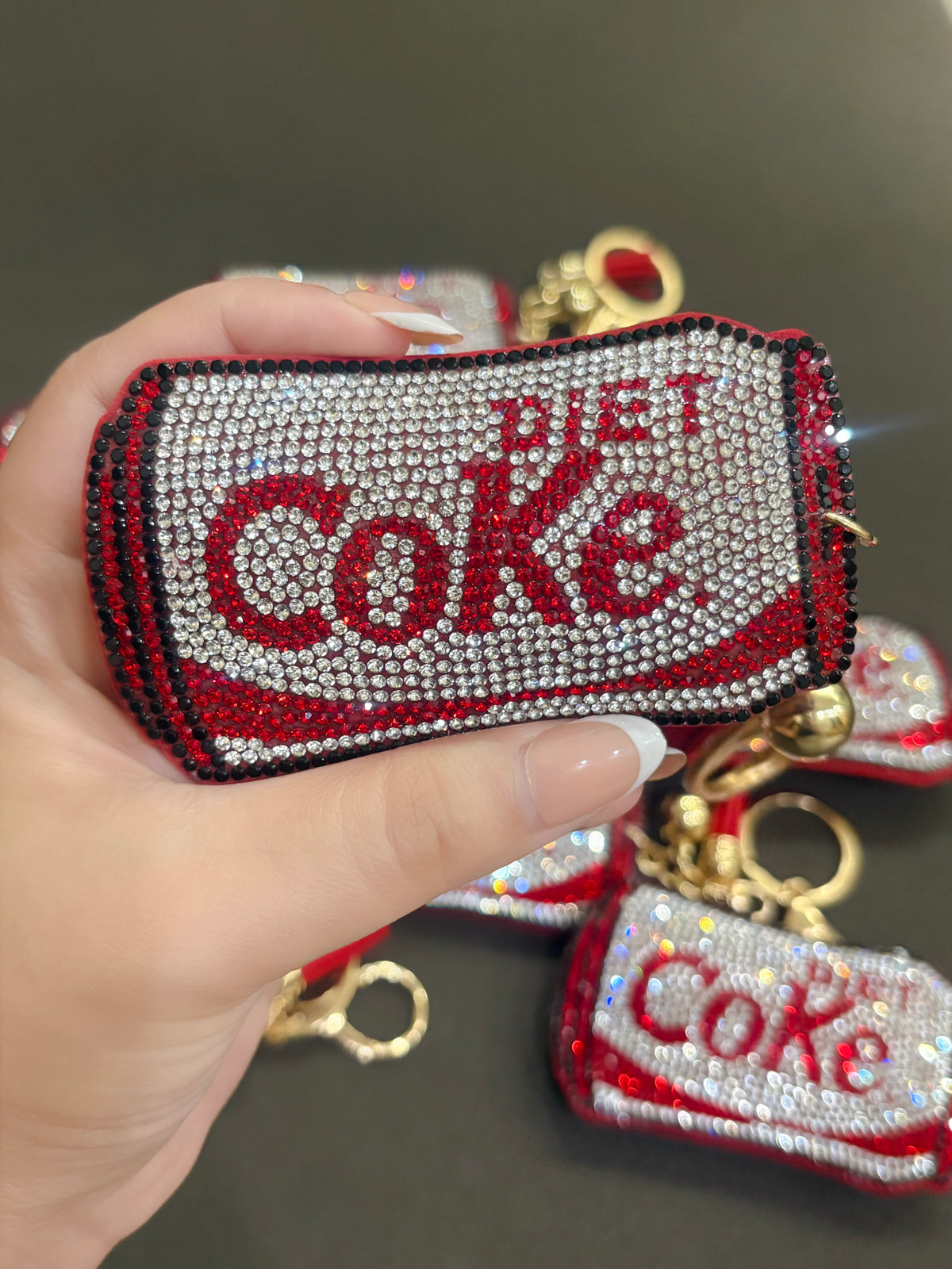 Diet Coke Rhinestone Charm