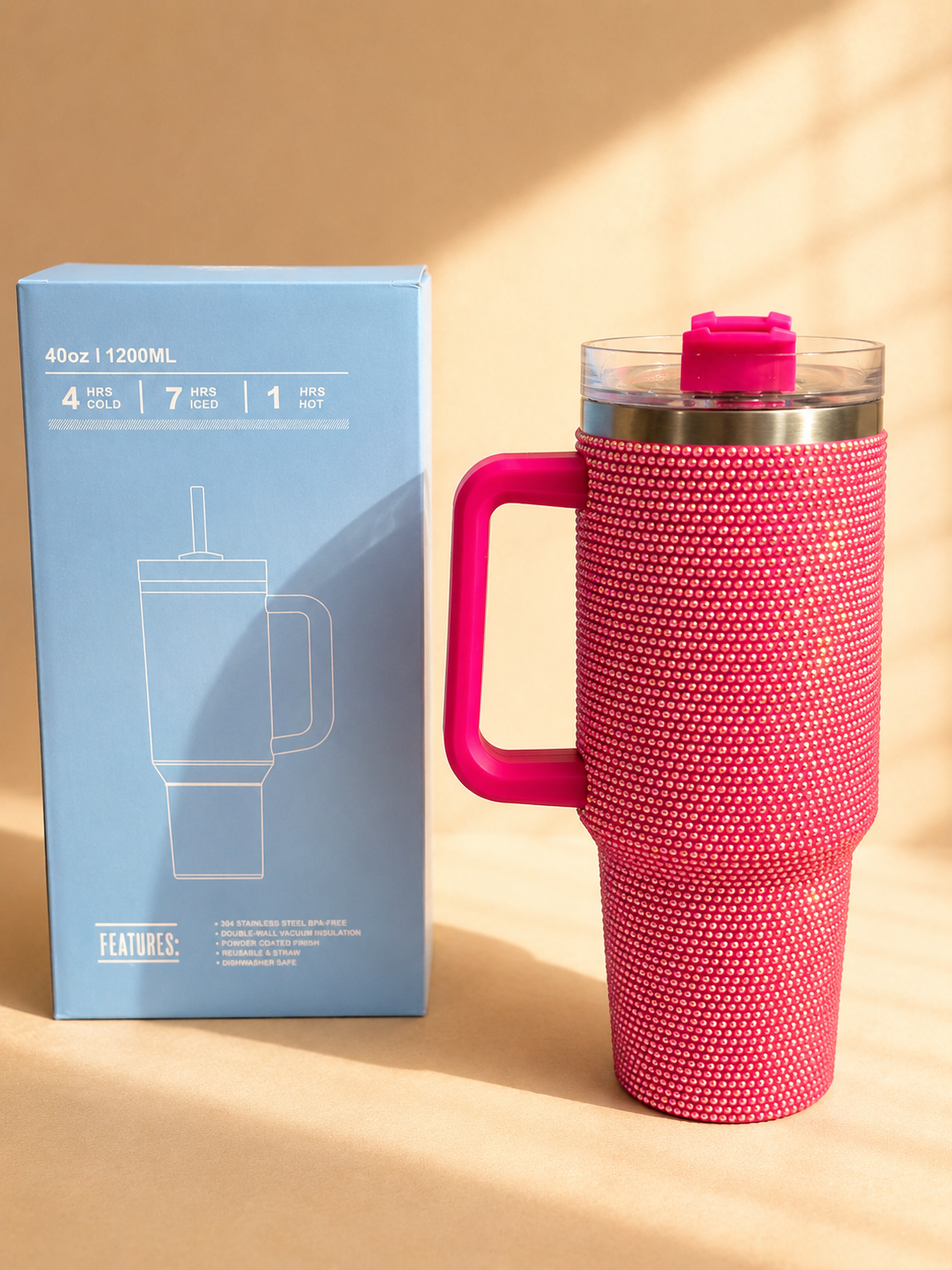 Barbie Pink Rhinestone Tumbler