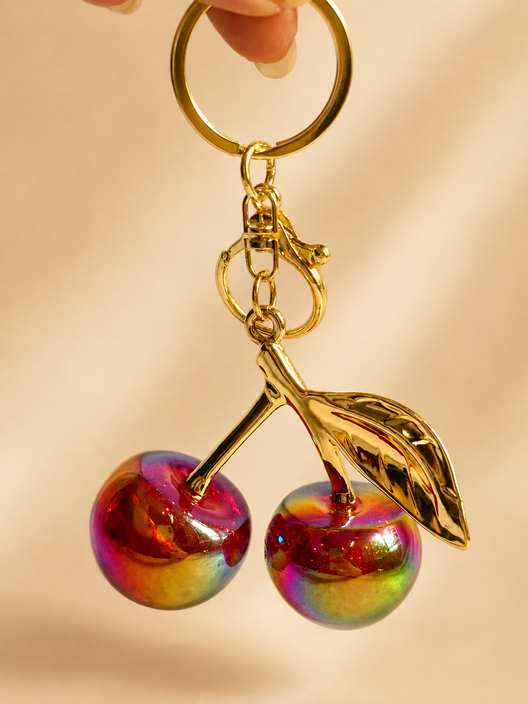 Multichrome Cherry Bag Charm