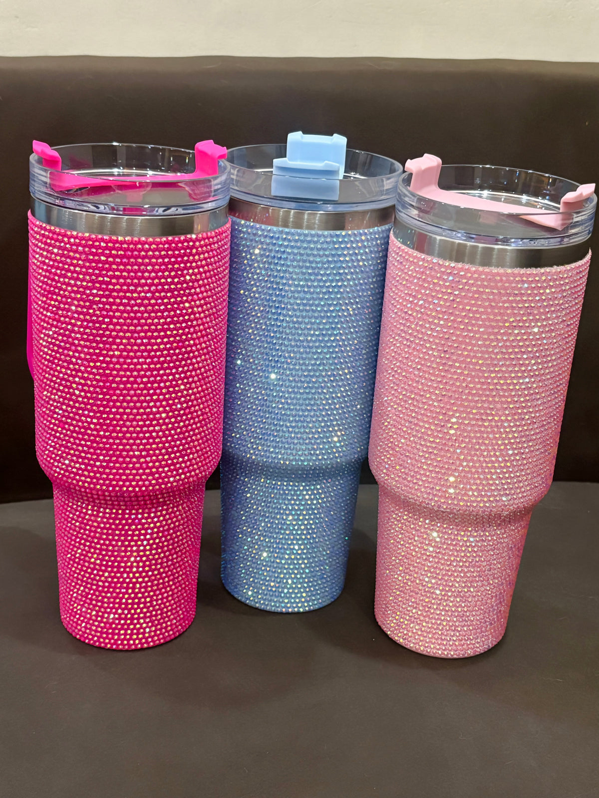 Pink Rhinestone Tumbler