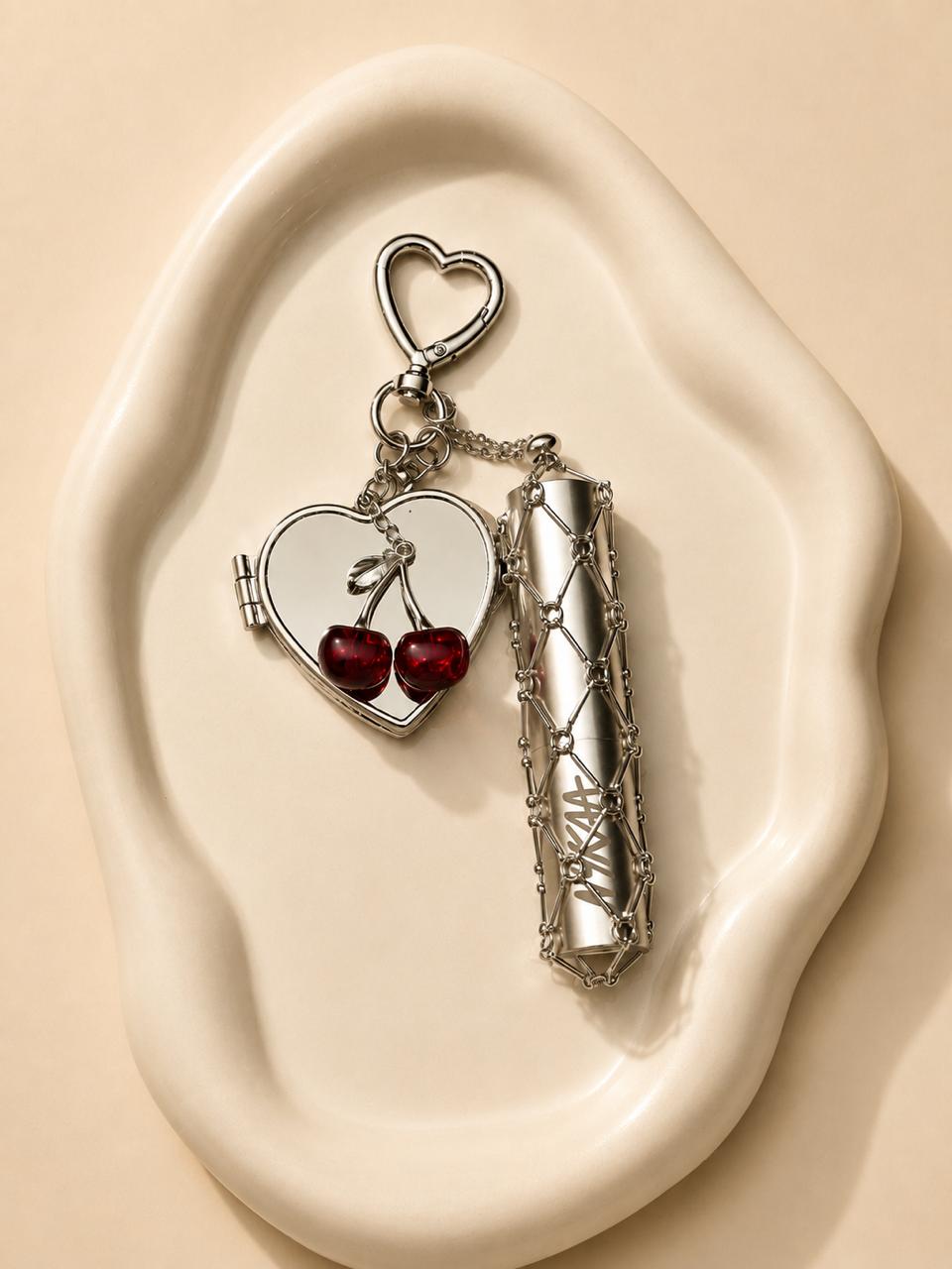Cherry Lipstick Bag Charm