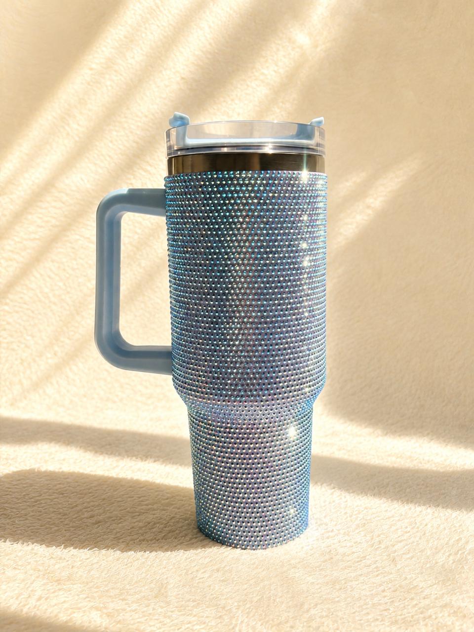 Blue Rhinestone Tumbler