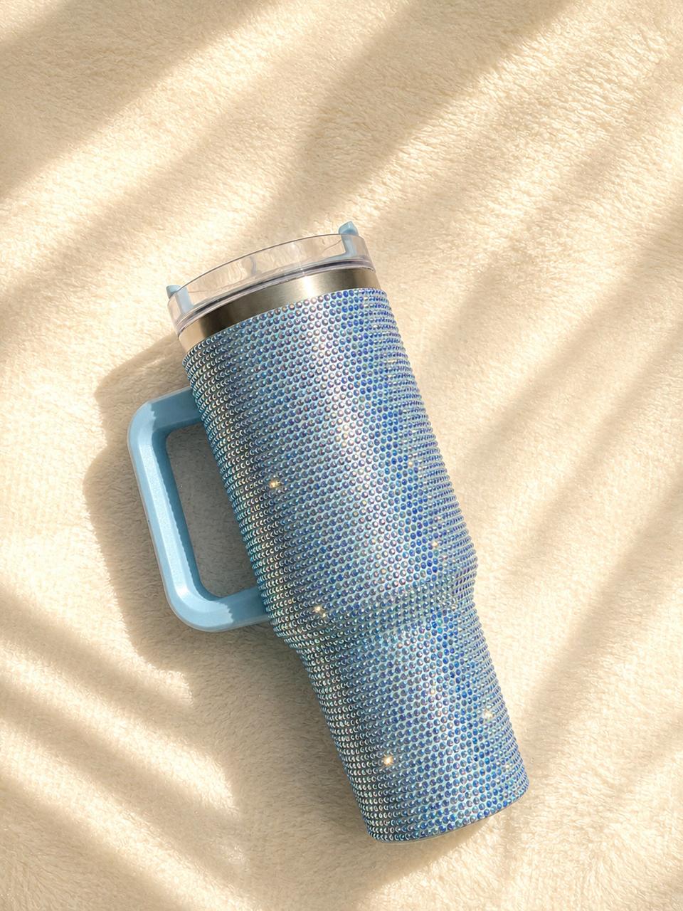 Blue Rhinestone Tumbler